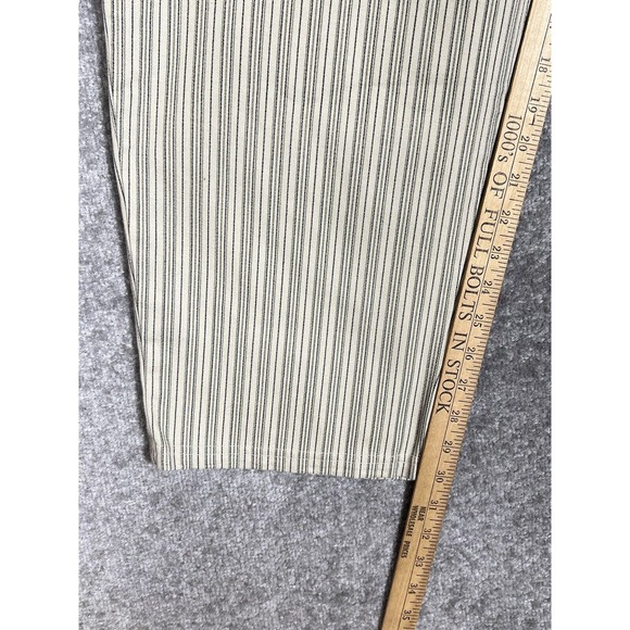 Bobbie Brooks Elastic Waist Pull On Pants Women Size 26W Flax Striped Pockets - Picture 6 of 7